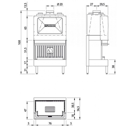 Каминная топка Piazzetta ht 700_1